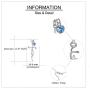 UCADRIT Faith Cross Pendant Necklaces Sterling Silver with Simulated Birthstone Cross Jewelry for Women