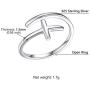925 Sterling Silver Rings for Men Women, Italian Solid Sterling Silver Ring, Opening Stackable Ring, Come Gift Box