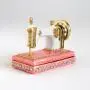 Apropos Vintage Style Hand Painted Sewing Machine Rhinestone Jewerly Trinket Box -Pink