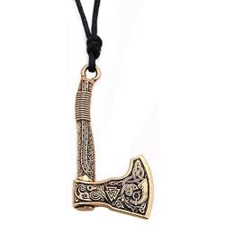 cooltime Celtic Valknut Odin Horn Axe Weapon Rope Necklace Mens Amulet