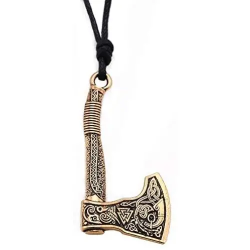 cooltime Celtic Valknut Odin Horn Axe Weapon Rope Necklace Mens Amulet cooltime Celtic Valknut Odin Horn Axe Weapon Rope Necklace Mens Amulet