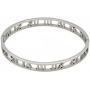 Baoliren Stainless Steel Hollow Out Roman Numerals Bracelet Bangle for Lady