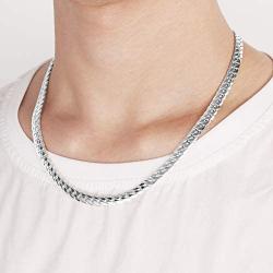 SHKA Cuban Chain Necklace Miami Cuban Bracelet for Men and Women Titanium Magnetic/Magnetic Germanium Chain Necklace Pain Relief for Neck, 18/20/22/24 inch Length 18K Gold Plated