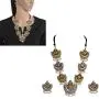Zephyrr Lord Ganesha/Moon Design Necklace Earrings Set Ethnic Indian Women Jewelry Zephyrr Lord Ganesha/Moon Design Necklace Earrings Set Ethnic Indian Women Jewelry