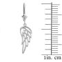 Fine 925 Sterling Silver Guardian Angel Filigree Wing Dangle Earrings