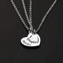 KUIYAI Mother Daughter Necklace Set of 2 Matching Heart Mom and Me Jewelry