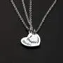 KUIYAI Mother Daughter Necklace Set of 2 Matching Heart Mom and Me Jewelry