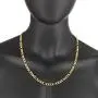The Bling Factory 7mm 24k Yellow Gold Plated Stainless Steel Flat Figaro Chain Necklace The Bling Factory 7mm 24k Yellow Gold Plated Stainless Steel Flat Figaro Chain Necklace