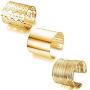FUNRUN JEWELRY 3PCS Cuff Bangle Bracelet for Women Wide Grooved Wire Metal Circle Bracelet Adjustable