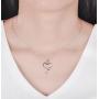 Infinite U Womens 925 Sterling Silver Cubic Zirconia Devil Heart Pendant Necklace, Silver