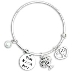 Kivosliviz Nonna Gifts Grandma Bracelet Nonna Jewelry Women Best Nonno Ever Nonna Bracelet