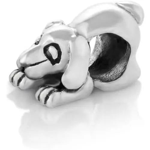 925 Sterling Silver Beagle Dog Puppy Bead Charm