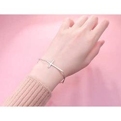 925 Sterling Silver Religious Cross Bracelet In Faith Hope Love Bracelet Christian Infinity Love Classic Jewelry 7 inches to 9 inches