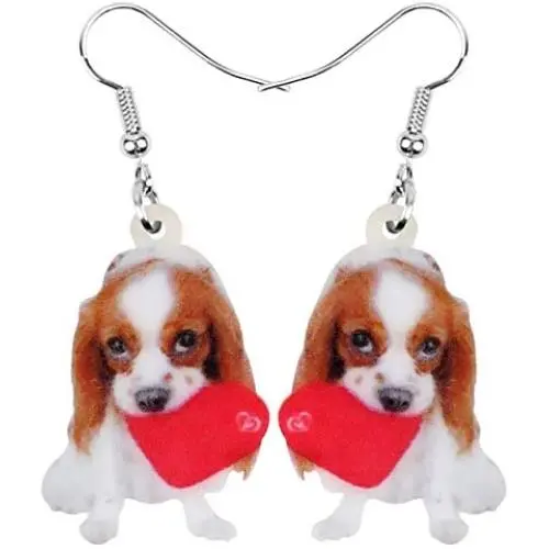NEWEI Acrylic Valentines Day Puppy Dog Earrings Dangle Drop Sweet Pet Jewelry For Women Girl Charm Gift NEWEI Acrylic Valentines Day Puppy Dog Earrings Dangle Drop Sweet Pet Jewelry For Women Girl Charm Gift