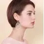 Bohemian Gold & Silver Two Tone Floral Filigree Big Tear Drop Earrings Bohemian Gold & Silver Two Tone Floral Filigree Big Tear Drop Earrings