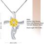 Sunflower Cross Pendant Necklace for Women Girls -You are My Sunshine Necklace with Jewelry Box for Her Birthday Mothers Day Christmas Gifts