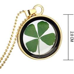 LC0507 Natural Four-Leaf Clover Necklace Simple Hollow Lucky Jewellery