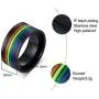 yfstyle Rainbow LGBT Pride Ring for Gay Lesbian 10mm LGBTQ Engagement Rings for Men Stainless Steel Enamel Pride Bands Black Silver Size 7-12 Jewelry Gifts yfstyle Rainbow LGBT Pride Ring for Gay Lesbian 10mm LGBTQ Engagement Rings for Men Stainless Steel Enamel Pride Bands Black Silver Size 7-12 Jewelry Gifts