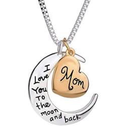 ORANGELOVE 18K White Gold Plated Love Words Engraved Hypoallergenic Pendent Necklace Gift for Women