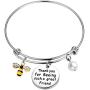 Gzrlyf Best Friend Bracelet Bee Bracelet Friendship Jewelry Bee Lovers Gifts for Friends Coworker Thank You for Beeing Such a Great Friend