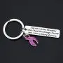 Gzrlyf Domestic Violence Awareness Keychain Purple Ribbon Keychain Inspirational Gifts for Survivor I am Not a Victim Gzrlyf Domestic Violence Awareness Keychain Purple Ribbon Keychain Inspirational Gifts for Survivor I am Not a Victim