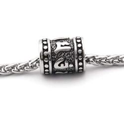 GUNGNEER Meditation Mantra Neckace Stainless Steel Keel Chain Prayer Tibetan Healing Spiritual Jewelry Men Women