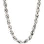 Savlano 925 Sterling Silver 6mm Solid Italian Rope Diamond Cut Twist Link Chain Necklace with Gift Box for Men & Women - Made in Italy