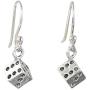 NOVICA .925 Sterling Silver Casino Theme Good Luck Dangle Earrings Lucky Dice