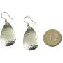 Small Hammered Aluminum Silver-tone Tear Drop Earrings By John S Brana Handmade Jewelry Hypoallergenic