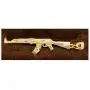 AMZ Jewelry 10k Yellow Gold AK 47 Pendant Gold Rifle Necklace Pendant Vertical Gun AMZ Jewelry 10k Yellow Gold AK 47 Pendant Gold Rifle Necklace Pendant Vertical Gun