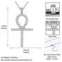 Egyptian Ankh Earrings Cubic Zirconia Iced Out Ankh Cross Earrings for Mens Women 925 Sterling Silver/Black Metal/18K Gold Plated Key of Life Dangle Drop Earrings Amulet Symbol Religious Jewelry