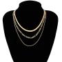Punk Multi Layered Necklace Gothic Snake Bone Choker Necklaces Collar Hip Hop Thick Chain Chunky Jewelry Women Girls Metal Link Vintage Charm Jewelry Set Night Bar Cuban Choker