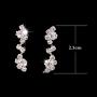 Barode Bridal Wedding Necklace Earring Set Silver Shiny Rhinestone Necklaces Bride Crystal Jewelry Accessories for Women and Girls