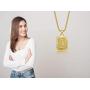 Joycuff Gold Square Initial Necklaces for Women Men Teen Girls Boys Husband Dad Mom Daughter Personalized Name 26 Alphabets Stainless Steel Box Chain Vintage Medallion Pendant Necklace