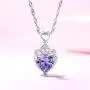 BOOSCA Women Jewelry Love Heart 925 Sterling Silver February Birthstone Pendant Necklace with Cubic Zirconia Ideal Gifts for Mom Women Wife Girls Her BOOSCA Women Jewelry Love Heart 925 Sterling Silver February Birthstone Pendant Necklace with Cubic Zirconia Ideal Gifts for Mom Women Wife Girls Her