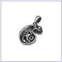 Fusamk Punk Titanium Steel Animal Lizard Pendant Necklace,24'' Box Chain