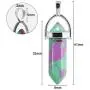 60 Pieces Hexagonal Chakra Pendant Bullet Crystal Pendant Gemstone Pointed Quartz Stone Pendants with Storage Bag (60 Colors)