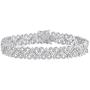 La4ve Diamonds 1 Carat Diamond, Exquisite Heart Design Crafted Sterling Silver Prong Set Round-Cut Diamond Bracelet Wedding Fine Jewelry for Women Girls |Gift Box Included