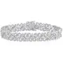 La4ve Diamonds 1 Carat Diamond, Exquisite Heart Design Crafted Sterling Silver Prong Set Round-Cut Diamond Bracelet Wedding Fine Jewelry for Women Girls |Gift Box Included