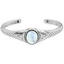 Natural Labradorite Lapis Moonstone Cuff Bangle 10x14mm Oval Shape Gemstone 925 Silver Overlay Cuff Bangle Jewelry