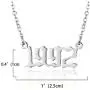 RINHOO Birth Year Number Pendant Necklace Stainless Steel Silver Number Birthday Necklace Chain Jewelry for Women Girl