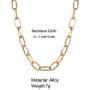 TseanYi Punk Chunky Chain Necklace Gold Paperclip Choker Necklace Oval Link Chain Collar Necklaces Jewelry for Women and Girls (Gold)