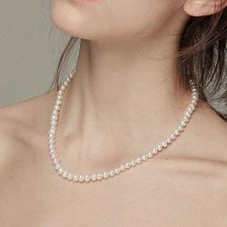 Mints Freshwater Cultured Pearl Strands Necklace Sterling Silver Fine Jewelry for Women 16''-20'', 6.5-8.5mm