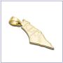 Fusamk Hip Hop Plated 18K Gold Israel Map Tag Pendant Necklace