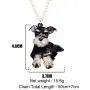 DOWAY Acrylic Charm Cute Mini Schnauzer Necklace Dog Pendant Fashion Pet Jewelry for Women Girls Decoration Party Gifts DOWAY Acrylic Charm Cute Mini Schnauzer Necklace Dog Pendant Fashion Pet Jewelry for Women Girls Decoration Party Gifts