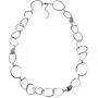 Of Earth and Ocean Sparkling Long Link Necklace, Handmade Circle Chain Link Necklace for Women - Silver Plated, Judith Stiles Jewelry