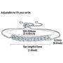 Newshe Adjustable Bracelets for Women 925 Sterling Silver Tennis 18k White Cubic Zirconia Friendship