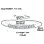 Newshe Adjustable Bracelets for Women 925 Sterling Silver Tennis 18k White Cubic Zirconia Friendship