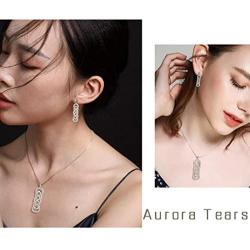 Aurora Tears 925 Sterling Silver Cletic Knot Bar Jewelry Women Irish Celtic Knot Pendant Earring Good Luck Protective Jewelry