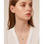 Dainty Teardrop Necklace for Women Girls Sterling Silver Minimalist Simple Tiny Oval Bead Beans Pear-Shaped Pendant Choker BFF Necklace Fashion Adjustable Chain 18'' Jewelry Wedding Birthday Gift